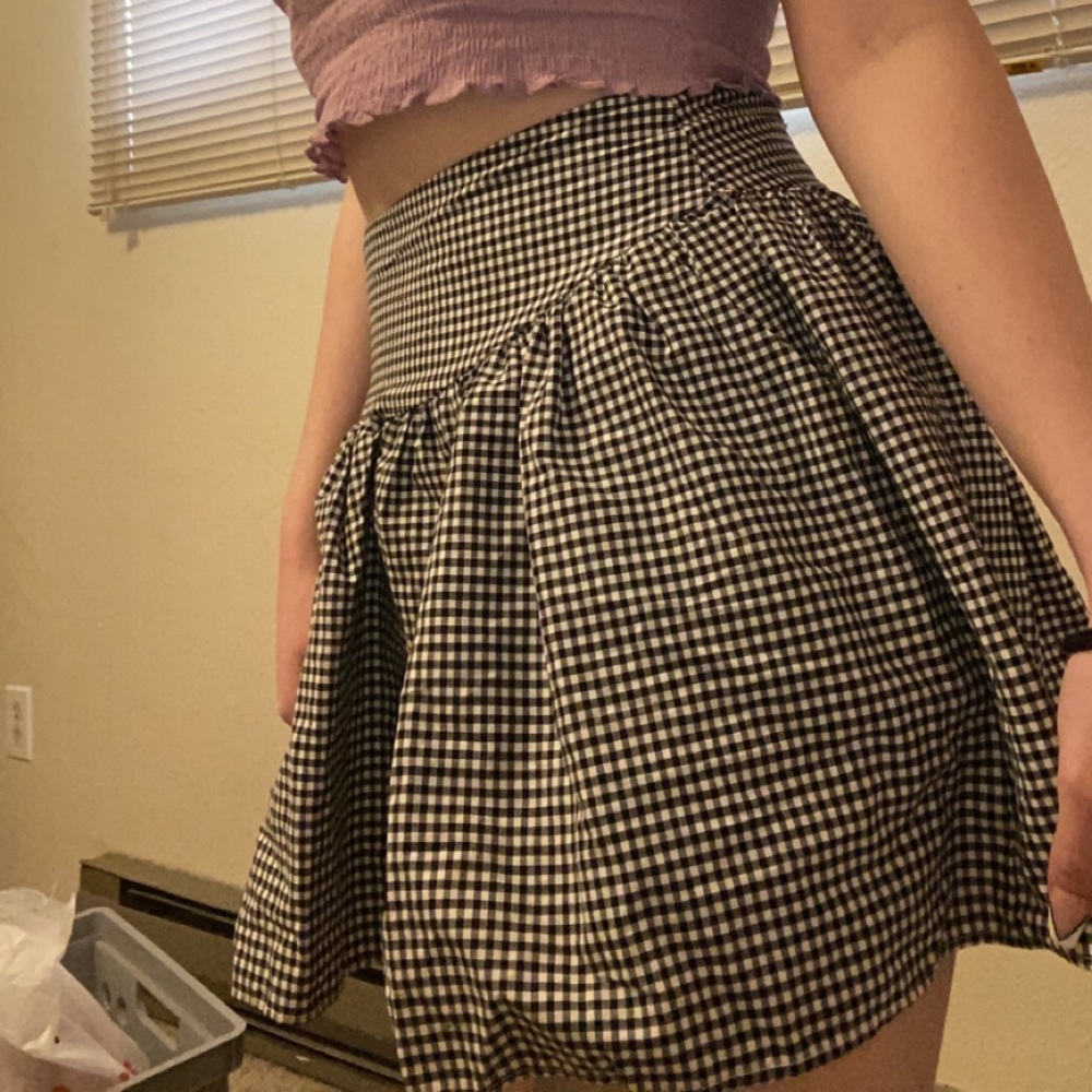necessary objects plaided skirt